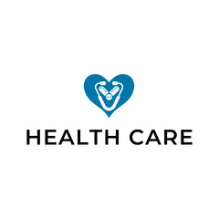 Logo for health care stethoscope. Medical health care logo design.