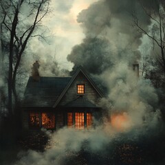 house in fire