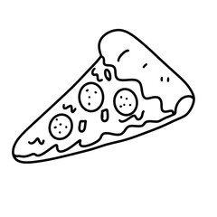 Pizza food drawings  illustration
