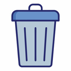 trash can with handle with white background