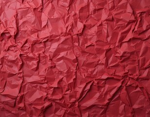 Fondo de papel arrugado de color rojo vibrante