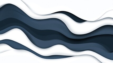 Obraz premium Abstract wavy design with contrasting dark and light colors for visual appeal.