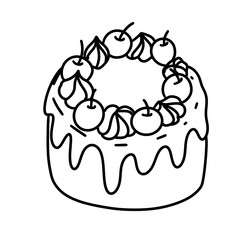 cake food drawings  illustration