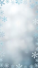 Delicate blue snowflakes forming a decorative border, snowflake border, delicate, winter