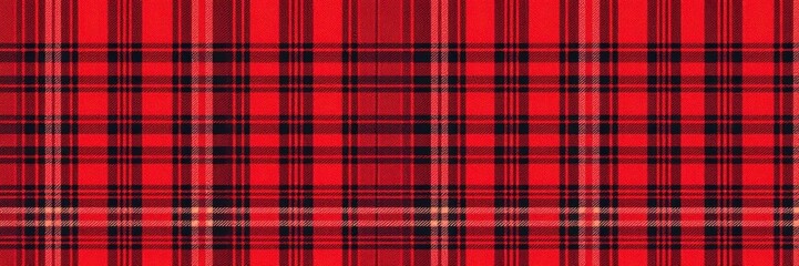 Intricate seamless red tartan plaid, classic Scottish design, texture,cloth