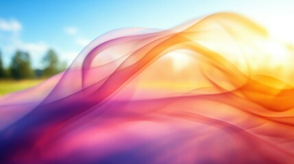 Fototapeta premium Colorful abstract smoke Graceful movements of neon smoke