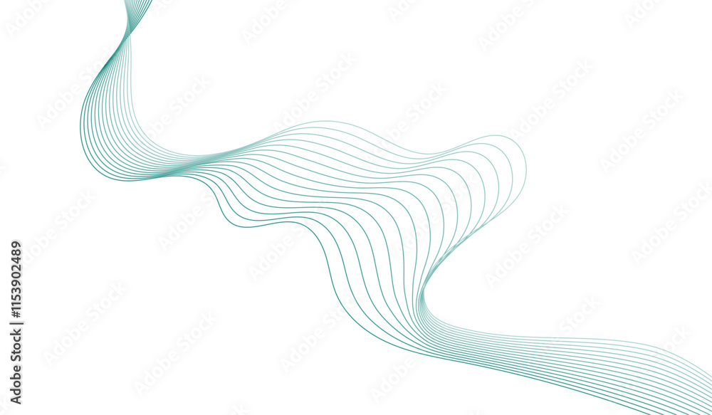 Poster abstract colorful wave element for design. digital frequency track equalizer. stylized line art back