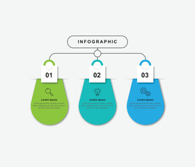 Business infographic template. 3 Step timeline journey. Process diagram, 3 options on white background