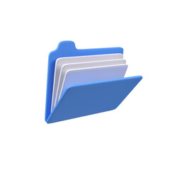 File isolated 3d render icon illustration