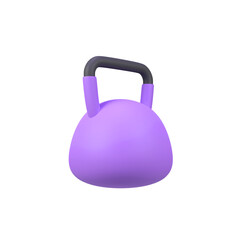 Kettlebell isolated 3d render icon illustration
