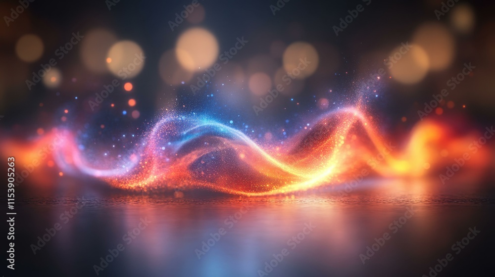 Aufkleber colorful abstract smoke graceful movements of neon smoke