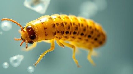 Microscope Image Ulomoides dermestoides Larva - Grain Pest - Tenebrionidae Family - High Definition