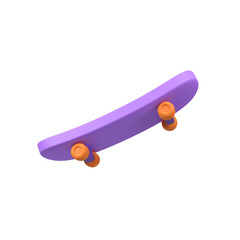 Skateboard isolated 3d render icon illustration