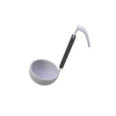 Soup ladle isolated 3d render icon illustration