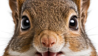 Obraz premium Close-up of a curious squirrel's face.