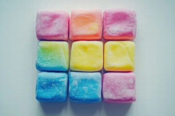 Colorful Pastel Mochi Squares