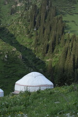 camping in the mountains