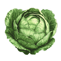 Fototapeta premium Realistic style cabbage
