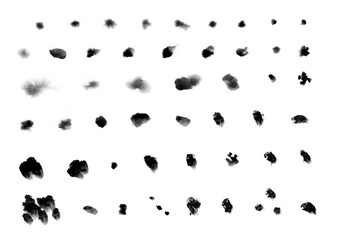 手書きの水彩素材コレクション　にじみ