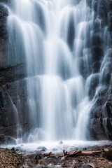 waterfall in the mountains