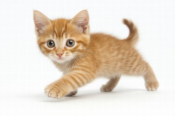 Playful Ginger Kitten Walking