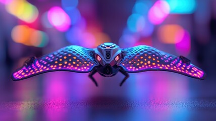 Fototapeta premium Explore how a revolutionary colorshifting coating transforms drone technology using advanced material science.