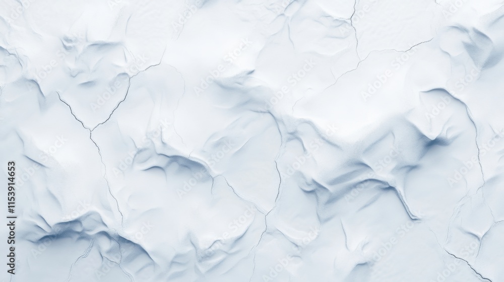 Poster a textured surface of white, resembling crumpled paper or snow, creating a subtle, serene aesthetic 