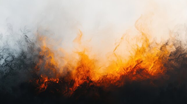 Arte abstracto de llamas y humo