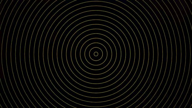 Looping 3d animation, abstract yollow neon background with linear frame. Blank rectangular banner