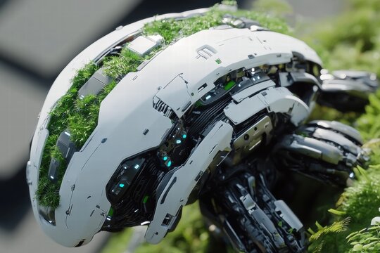 Bio-integrated Robot in Lush Greenery