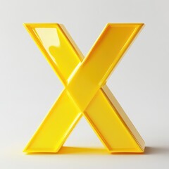 Obraz premium Vibrant 3D Characters in Bold Yellow Typeface for Stunning Lettering Effect