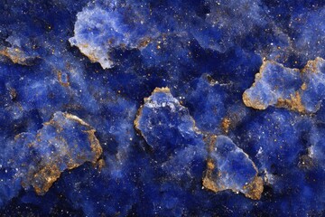 Abstract Blue and Gold Marble Texture
