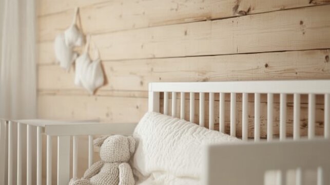 Decoraci&oacute;n de cuna para beb&eacute; en habitaci&oacute;n