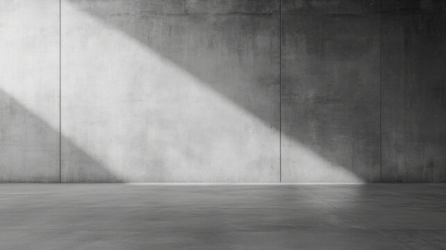 Espacio vac&iacute;o con pared de concreto y luz