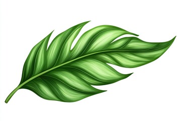 Isolated Green Fern Leaf: A Serene Element of Nature's Botanical Beauty