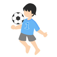 child playing football