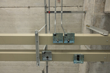 Electrical system installation work, lighting, emergency MEP work in construction buildings