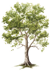 Obraz premium PNG Botanical illustration of a tree plant outdoors sycamore.