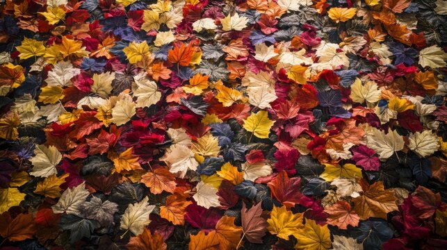 Hojas de oto&ntilde;o en el suelo