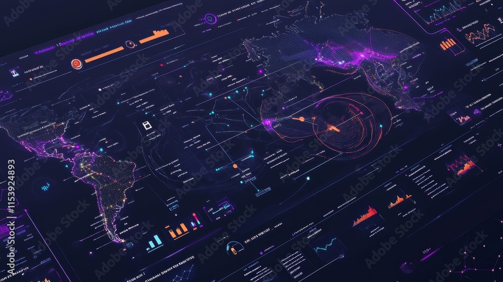 Poster data visualization analysis global network infographic digital environment interactive viewpoint ins