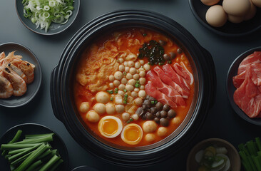 Shabu-shabu pot in Japan of gourmet beef