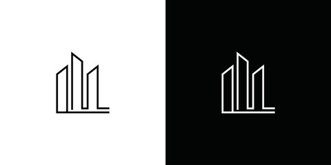simple high rise building logo vector © choirul