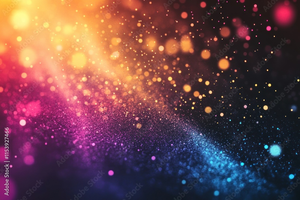 Poster vibrant abstract background with colorful bokeh effect