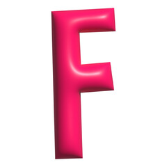 Initial letter F logo 3d