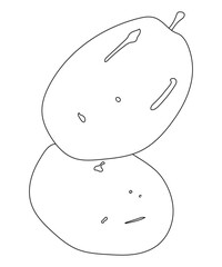 abc fruit and vagitables coloring book page