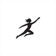 silhouette of a person jumping