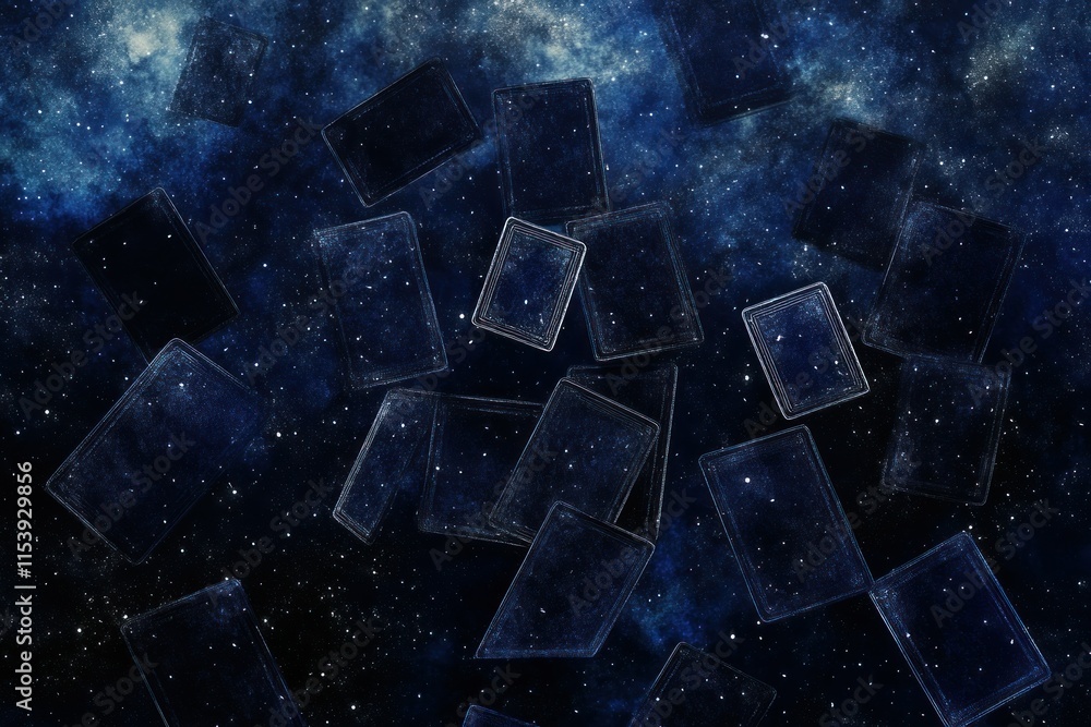 Poster cosmic abstract background with mesmerizing patterns