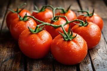 Fresh Red Tomatoes on the Vine