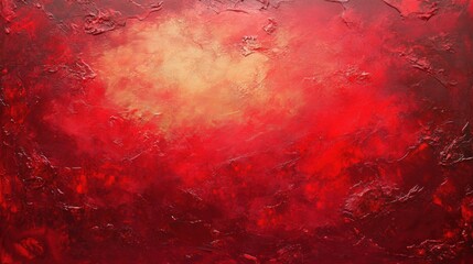 Pintura abstracta colores rojos y dorados