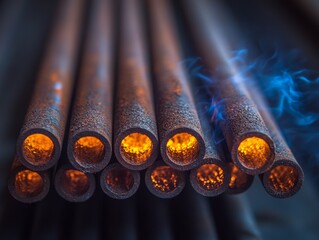 Glowing Metal Pipes